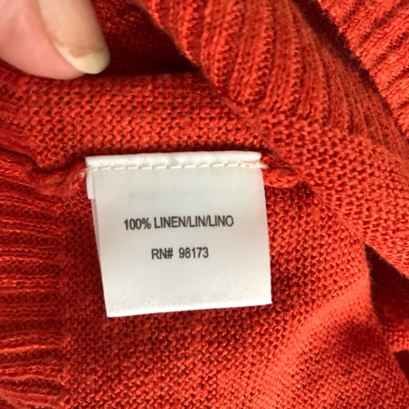 WORTH {M} Sweater Linen Burnt Orange - Picture 4 of 7